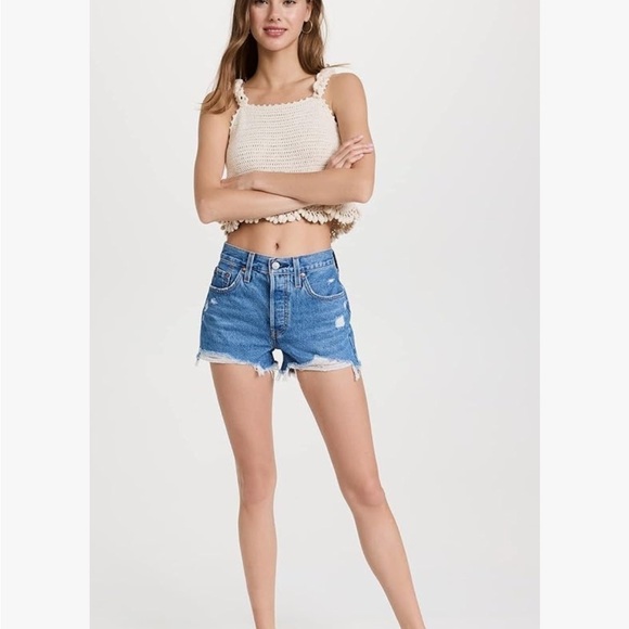 Levis 501 Distressed Cut Off Shorts 30 NWT - Picture 1 of 13